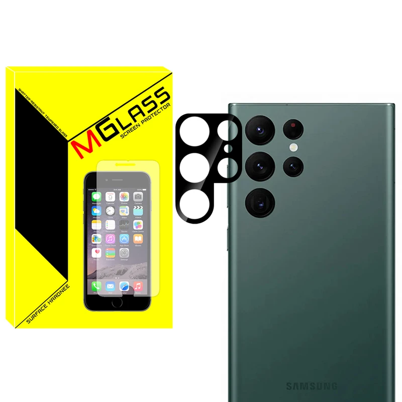 محافظ لنز دوربین ام‌گلس مدل 3D-MG مناسب برای گوشی موبایل سامسونگ Galaxy S22 Ultra