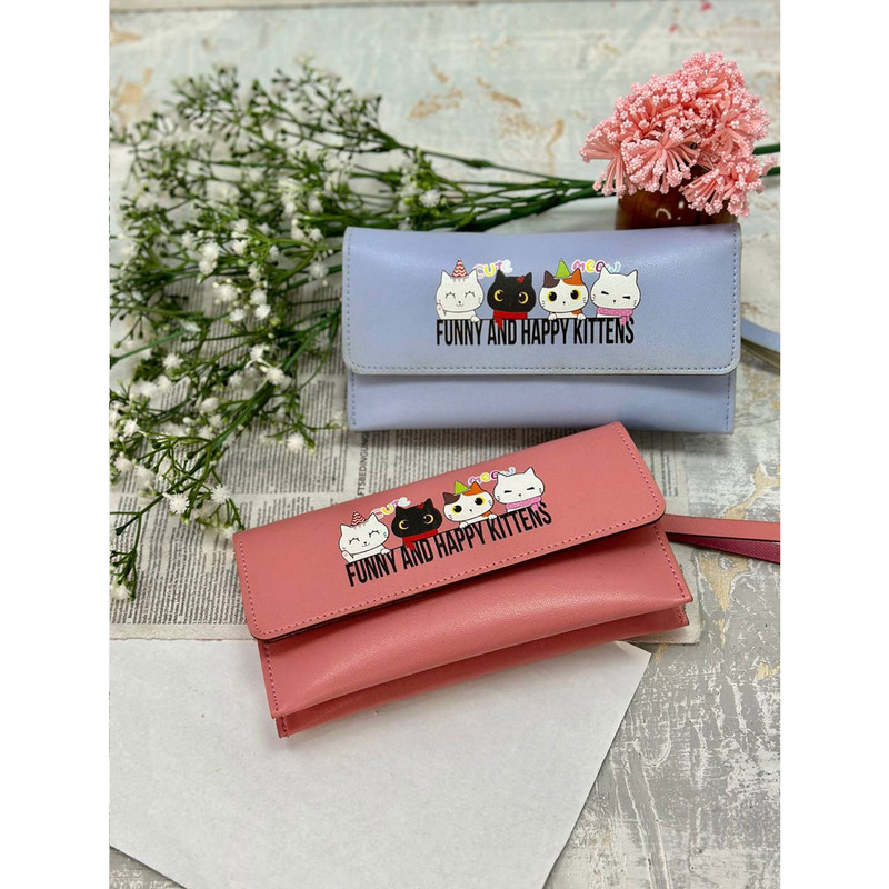 کیف پول زنانه مدل مدل جشن گربه ها KZD161-600