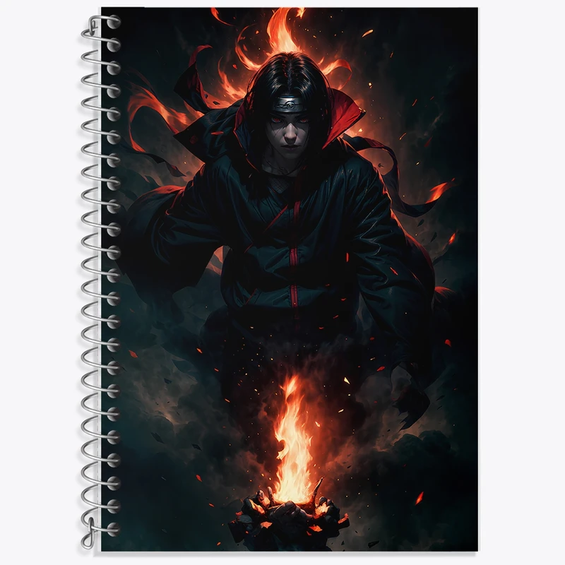 دفتر زبان 50 برگ خندالو مدل دو خط طرح انیمه ناروتو (Naruto) کد F2859