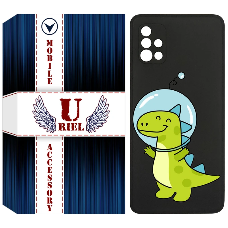 کاور یوریل قاب مدل KSH کد 62 طرح دایناسور فضانورد مناسب برای گوشی موبایل سامسونگ Galaxy A51