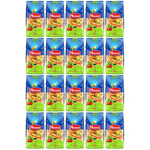 ماکارونی فرمی میکس سبزیجات مانا -500 گرم بسته 20 عددی
