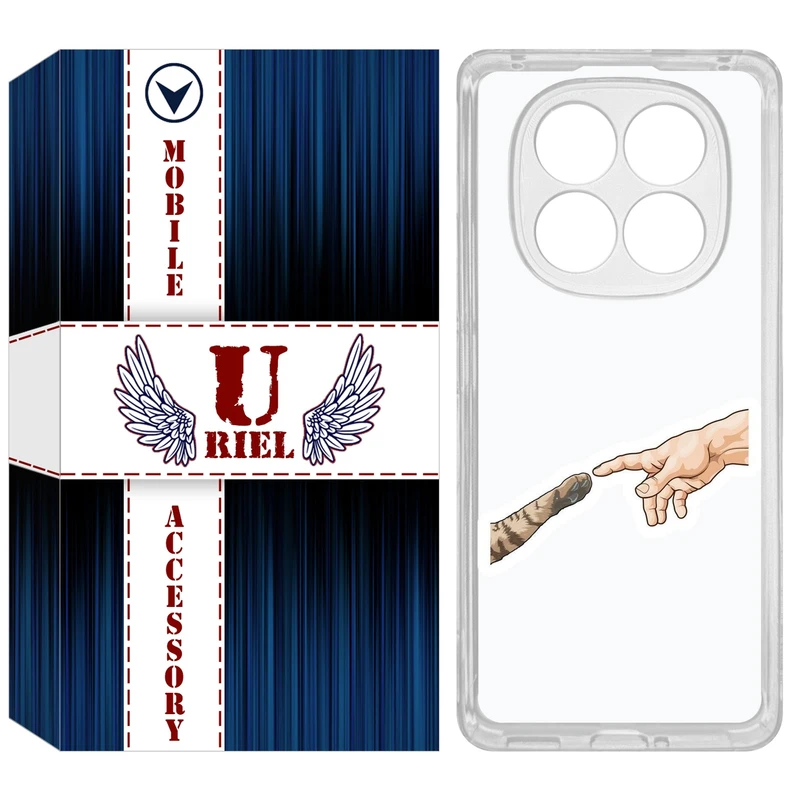 کاور یوریل مدل Clear کد 94 طرح دست گربه مناسب برای گوشی موبایل شیائومی Redmi Note 14 Pro 4G / Poco X7
