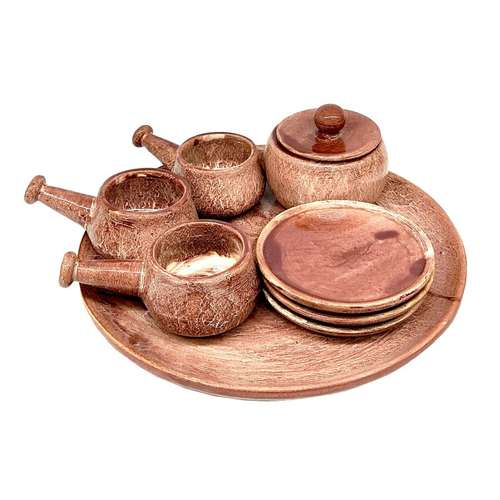 سرویس قهوه خوری سرامیکی مدل دسته باتومی کد 33 مجموعه 8 عددی