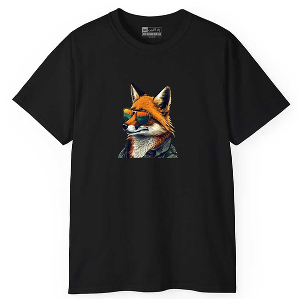 تی شرت آستین کوتاه مردانه پاد آفرین مدل روباه کد 0686