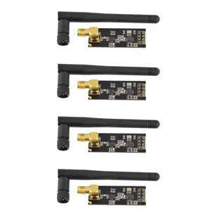 ماژول فرستنده و گیرنده رادیویی مدل NRF24L01+PA+LNA به همراه آنتن بسته 4 عددی