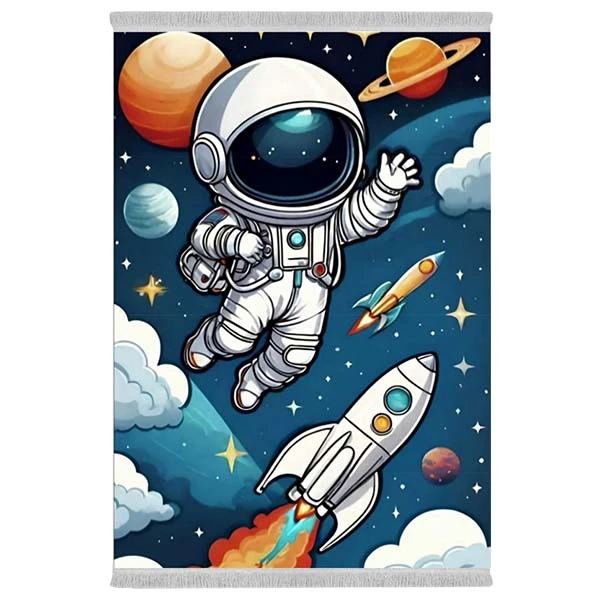 فرش پارچه‌ای دفه مدل فرشینه طرح کودک کد 00862