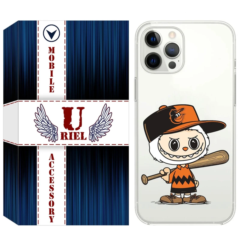 کاور یوریل قاب مدل Clear کد 128 طرح لبوبو Labubu مناسب برای گوشی موبایل اپل iPhone 13 Pro