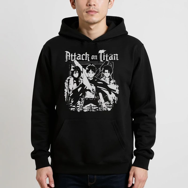 هودی مردانه مدل انیمه اتک ان تایتان کد anm123