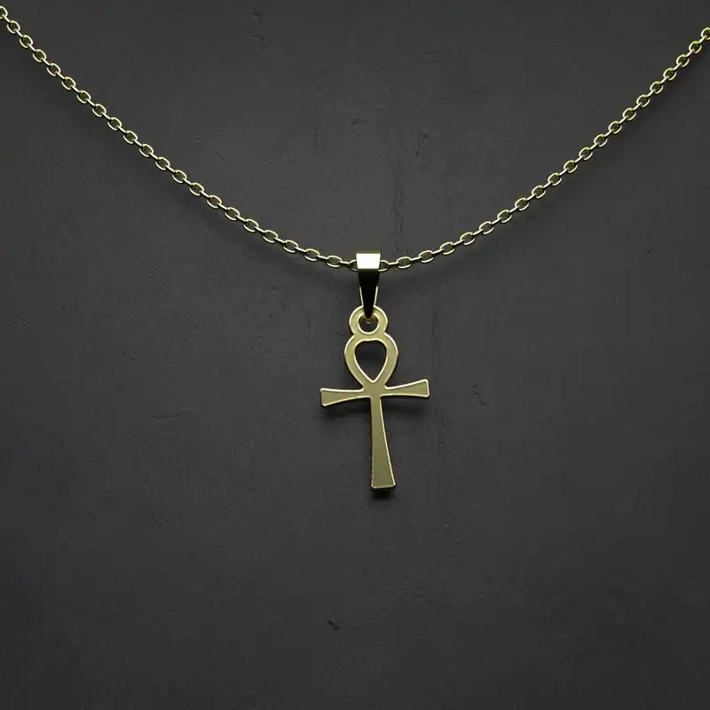 گردنبند طلا 18 عیار زنانه مدوپد کد QQ1090