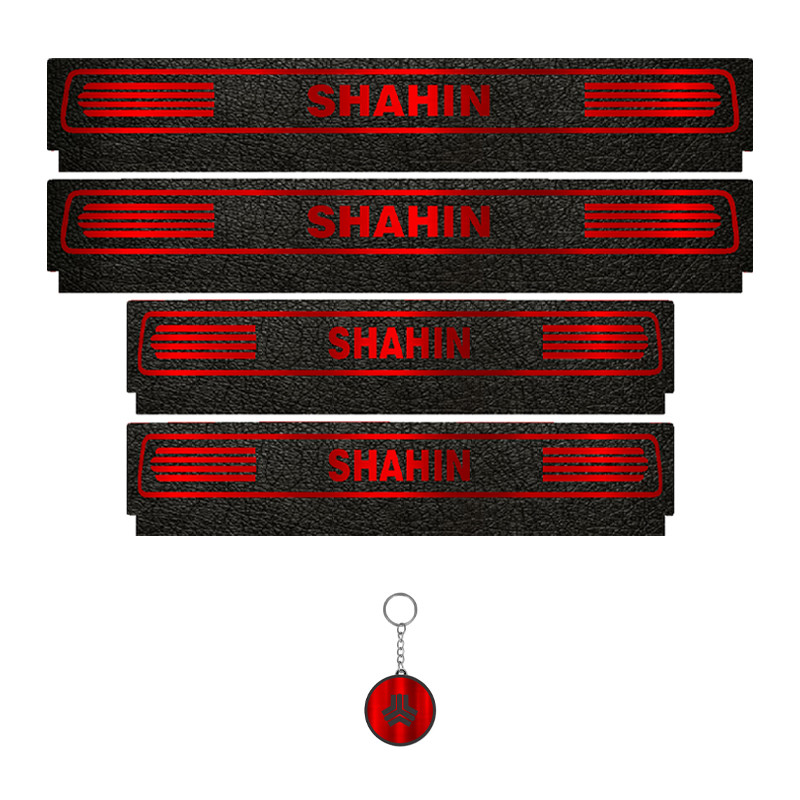 برچسب پارکابی خودرو لندمون کد LM038 MR مناسب برای شاهین بسته 4 عددی به همراه سرکلیدی