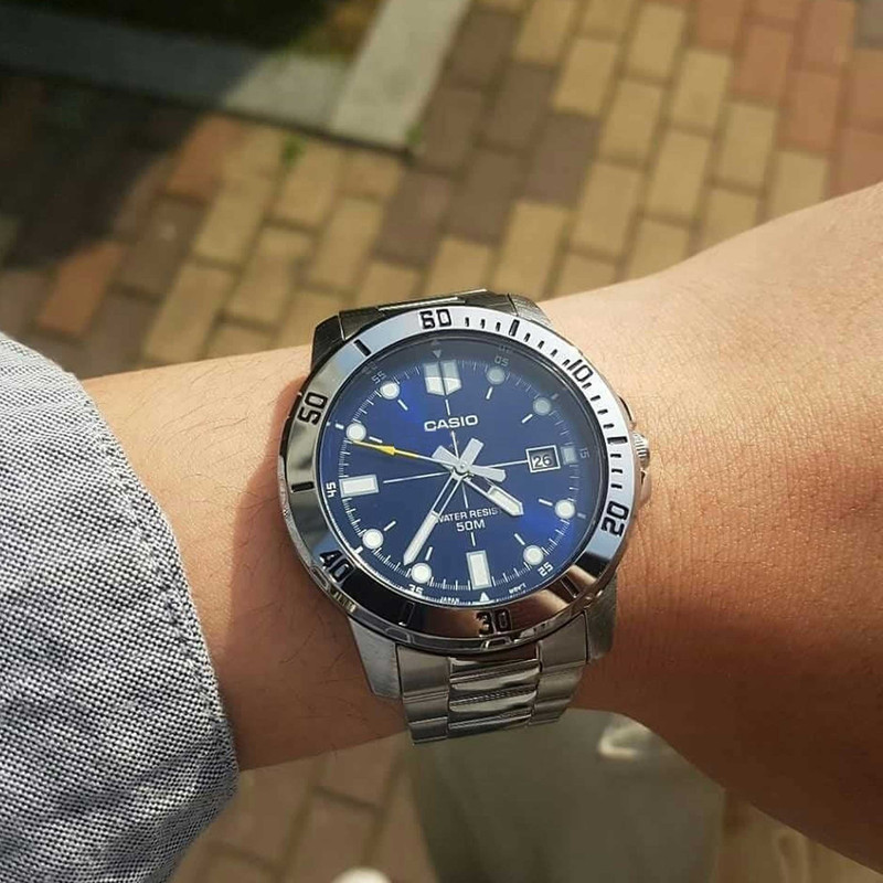 ساعت مچی عقربه‌ای مردانه کاسیو مدل MTP-VD01D-2E