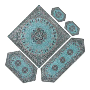 ست 5 تکه رومیزی ترمه مدل نسترن کد SA5-5