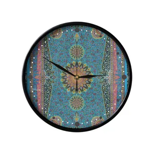 ساعت دیواری مدوپد طرح قالیچه قم ترنج گلدانی مدل C-Ghom130