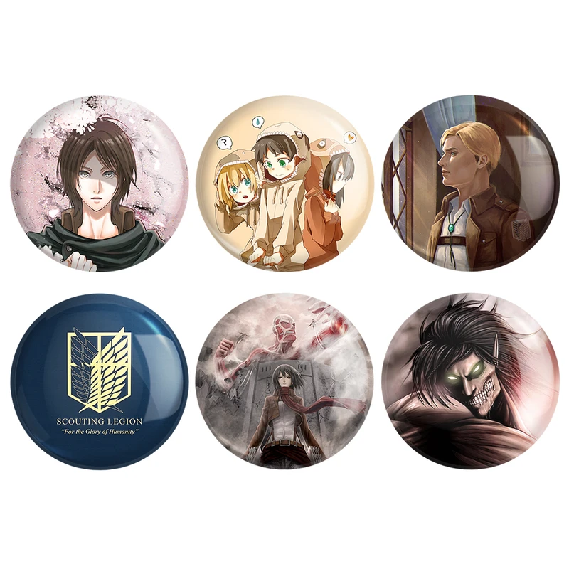 مگنت خندالو طرح انیمه اتک آن تایتان کد 417A مجموعه 6 عددی