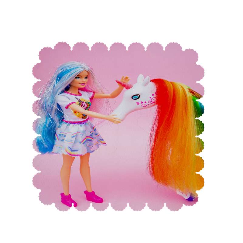 رومیزی مدل باربی تک شاخ کد 8876B