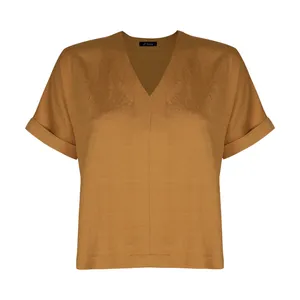 بلوز زنانه آیبکس مدل 11827 رنگ خردلی