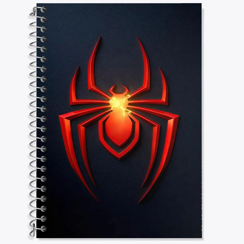 دفتر زبان 50 برگ خندالو مدل سه خط طرح مرد عنکبوتی Spider Man کد 13166