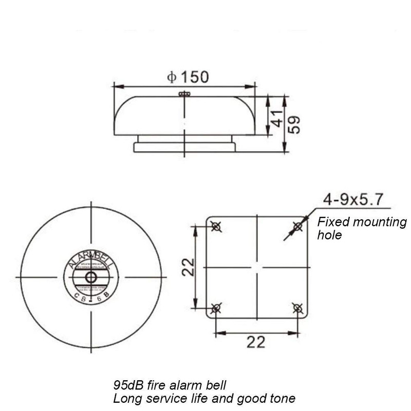 زنگ اعلام حریق آتشنشانی مدل ALARM BELL