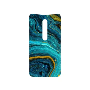 MAHOOT Turquoise marblewith golden streaks Cover Sticker for Motorola Moto X Style