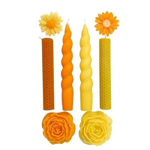 شمع دست ساز مدل 104 با رایحه وانیل زمان اتمام 6 ساعت مجموعه 8 عددی