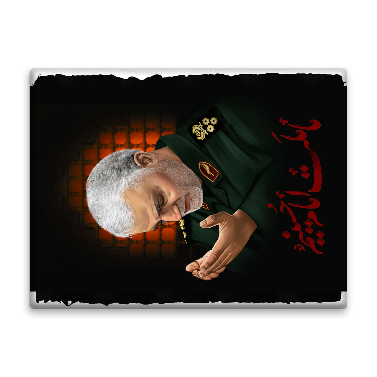 کاشی اطلس آبی  طرح حاج قاسم سلیمانی مدل T5359