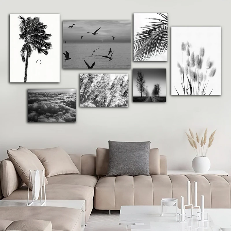 تابلو شاسی بکلیت طرح ترکیبی ساحل دریا و گندم زار مدل SH-857 مجموعه 7 عددی