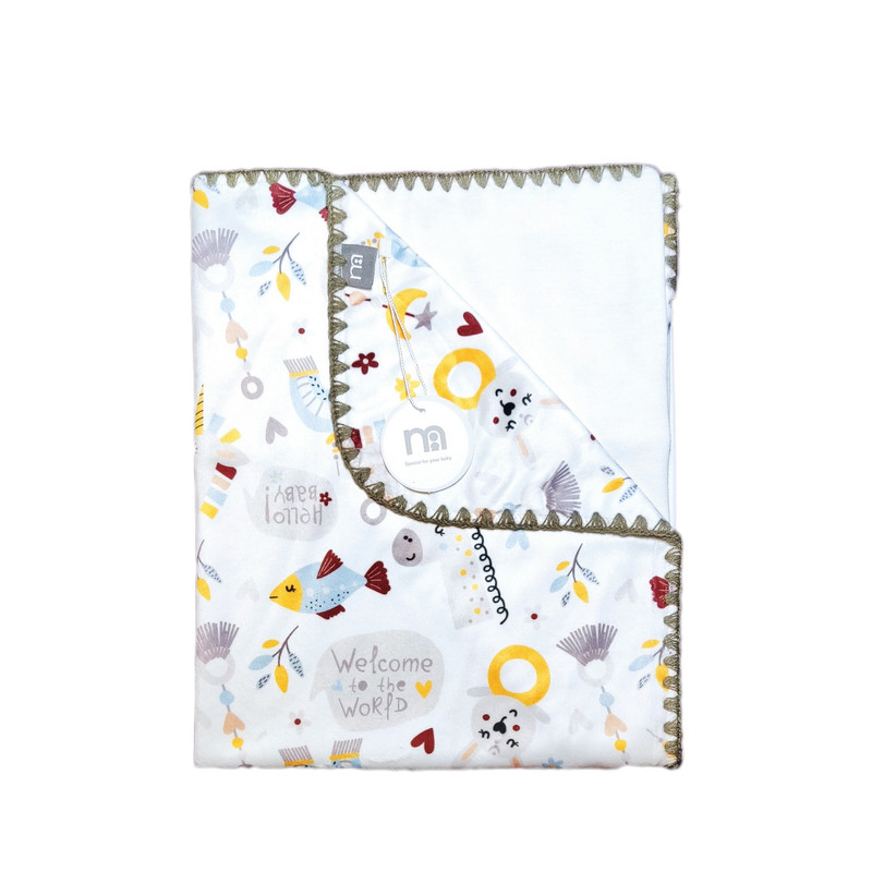 پتو نوزاد مادرکر مدل  ماهی سایز 80x80 سانتی متر