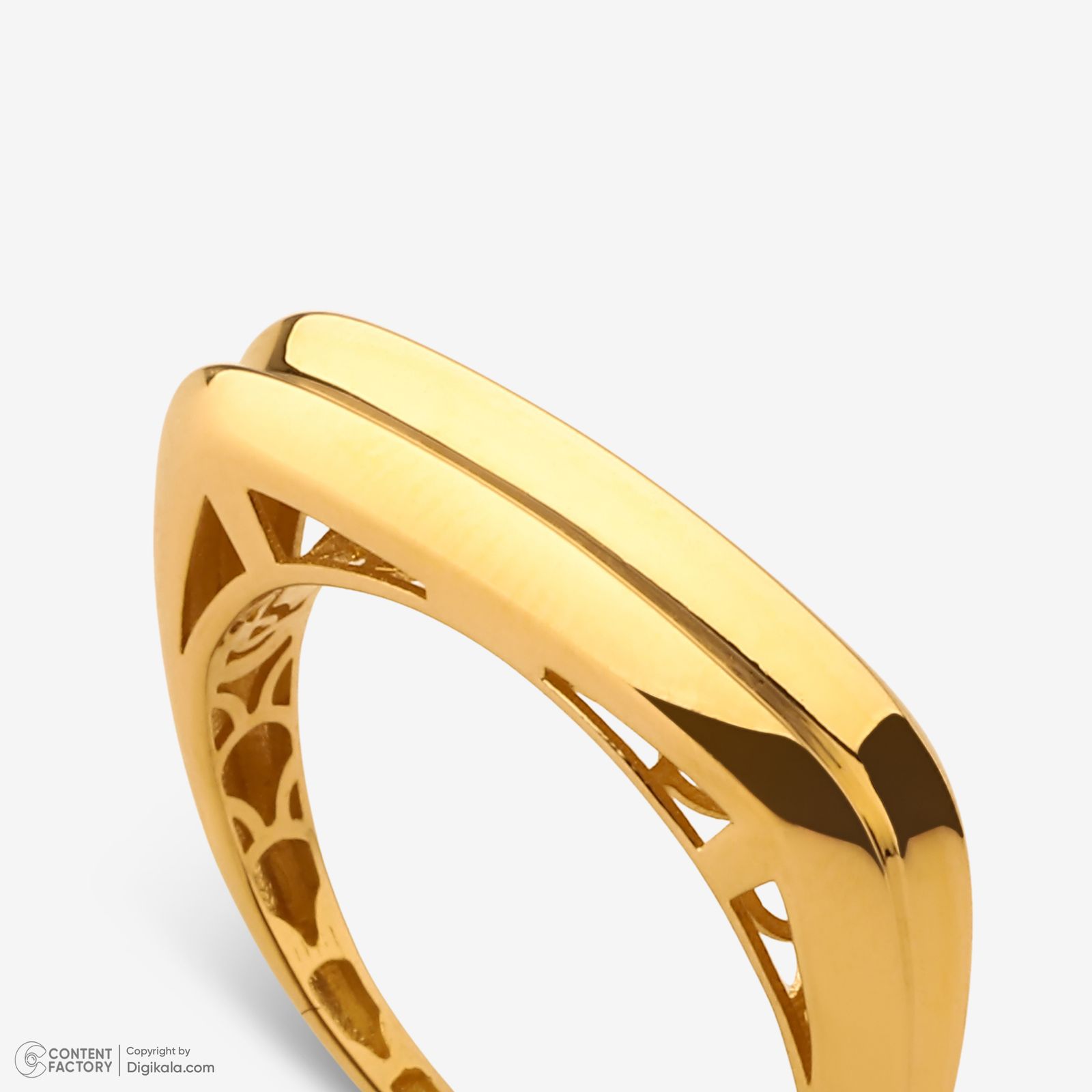 انگشتر طلا 18 عیار زنانه گلدم مدل R345006 سایز 56 -  - 7