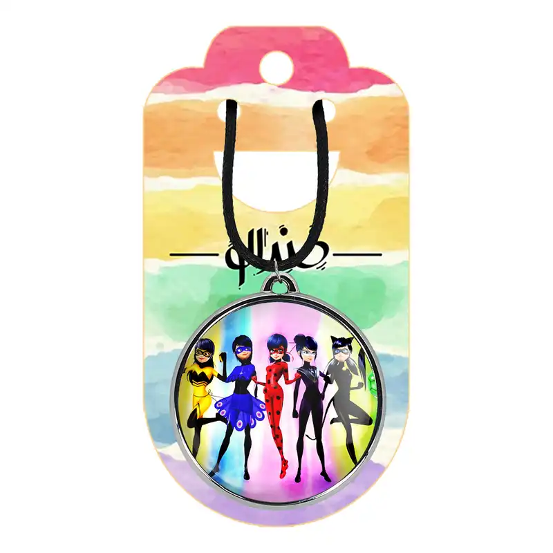 گردنبند خندالو مدل دختر کفشدوزکی و پسر گربه ای کد 34383439