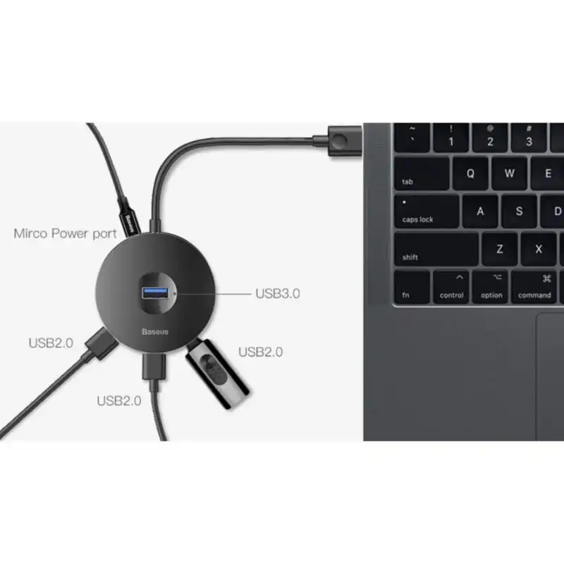 هاب 5 پورت USB باسئوس مدل AIRJOY F01