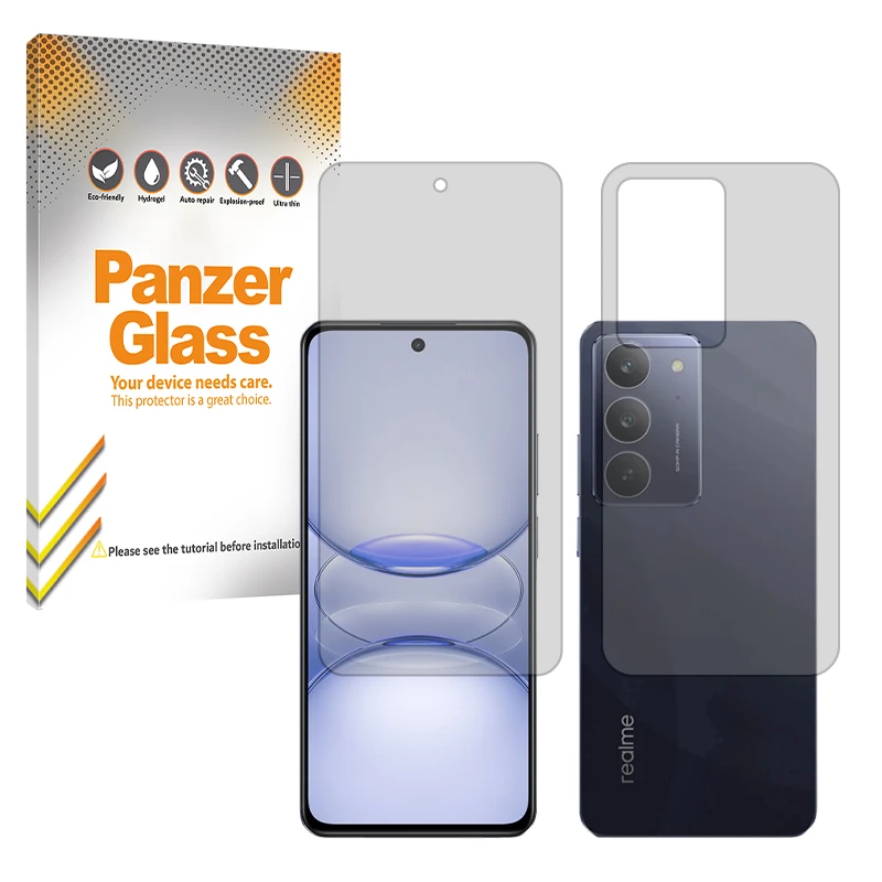 محافظ صفحه نمایش مات پنزر گلس مدل هیدروژلی مناسب برای گوشی موبایل ریلمی C75x به همراه محافظ پشت صفحه