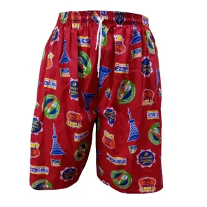 شلوارک مردانه مدل برج رنگ قرمز