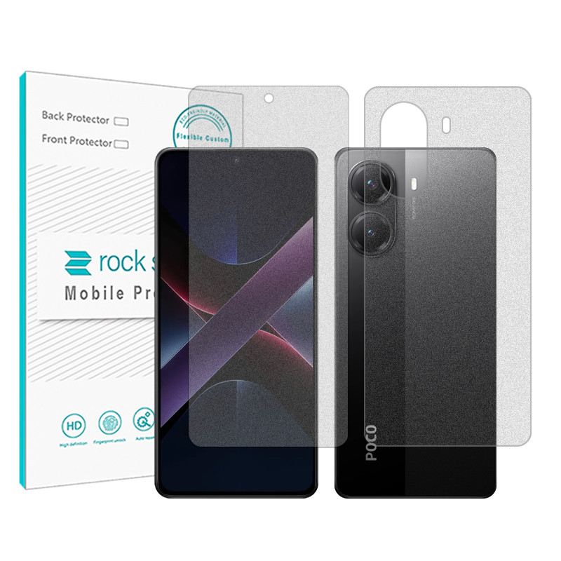 محافظ صفحه نمایش مات راک اسپیس مدل Resistant‌ مناسب برای گوشی موبایل شیائومی Poco X7 Pro  به همراه محافظ پشت گوشی