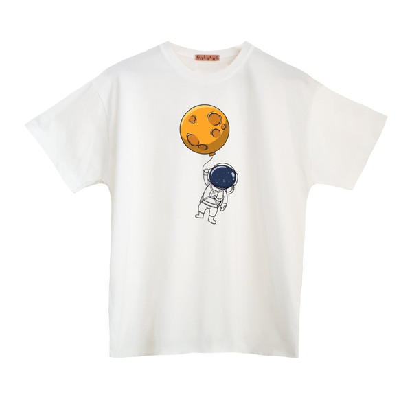 تی شرت بچگانه مدل فضانورد ماه بادکنک