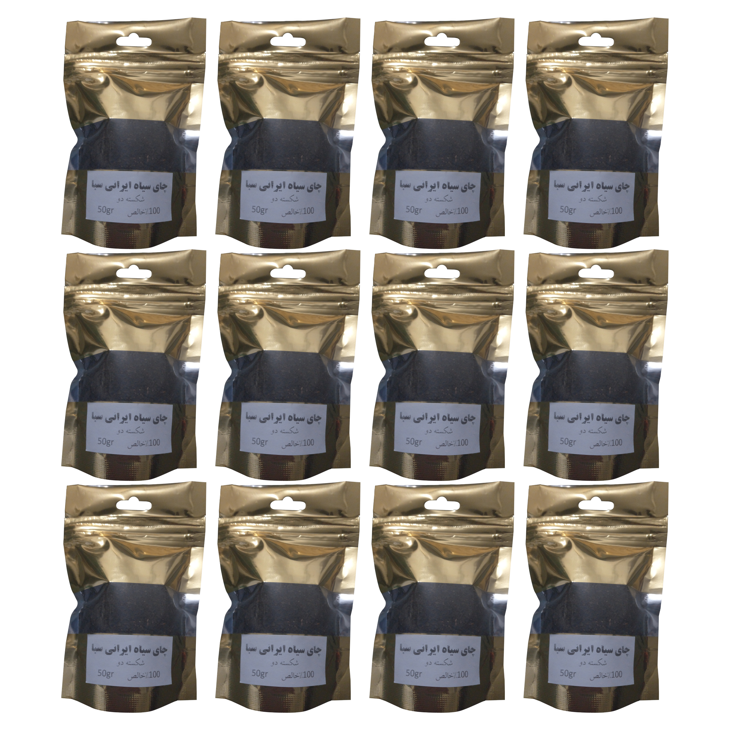 چای سیاه ایرانی سبا - 50 گرم بسته 12عددی