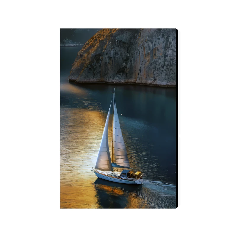 تابلو شاسی عرش مدل فانتزی منظره قایق و دریا کد As4518