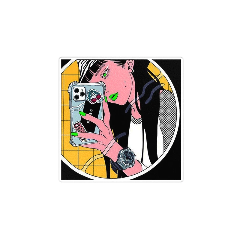   استیکر لپ تاپ ماسا دیزاین طرح GIRL مدل STKA0038