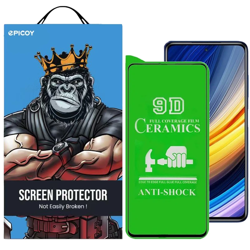 محافظ صفحه نمایش سرامیکی اپیکوی مدل Ceramic unbreakable مناسب برای گوشی موبایل شیائومی  Poco X3 / Poco X3 Nfc / Poco X3 Pro / Poco X2 / Poco M2 Pro / Mi 11i/ Mi 11X/ Mi 11X Pro