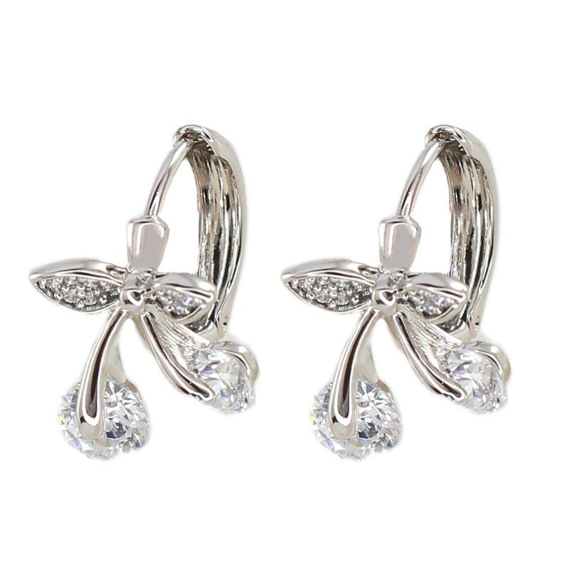 گوشواره حلقه‌ای زنانه ژوپینگ مدل گیلاسی  کد AAC1236