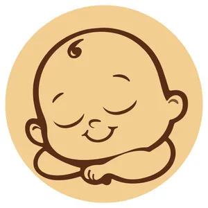 برچسب خودرو مدل کودک خوابیده گرد کد 85