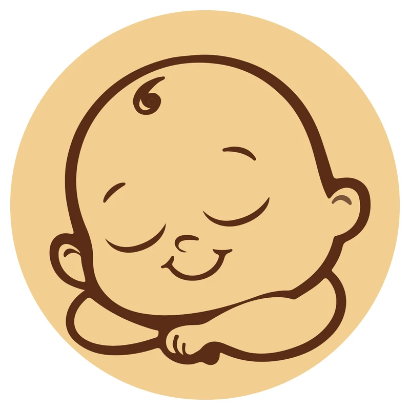 برچسب خودرو مدل کودک خوابیده گرد کد 85