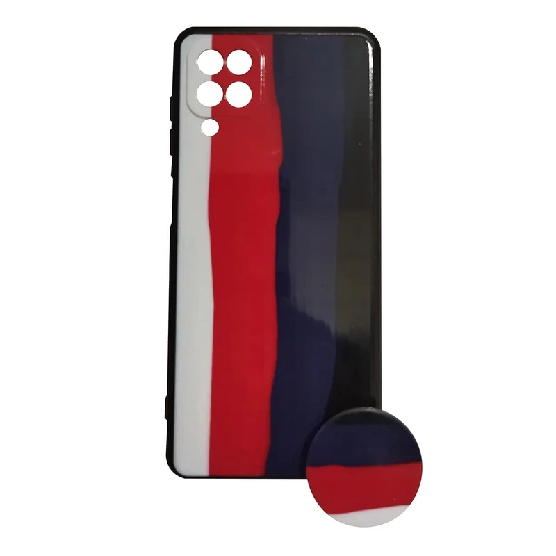 کاور کد 1762 مناسب برای گوشی موبایل سامسونگ Galaxy A12 به همراه پایه نگهدارنده