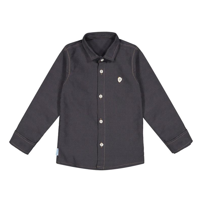 پیراهن آستین بلند پسرانه مدل یقه برگردان