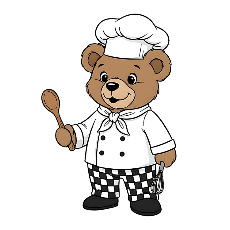 استیکر پارچه و لباس پاد آفرین مدل کارتونی طرح خرس تدی کد S3538