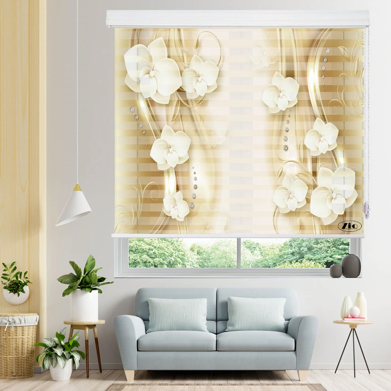 پرده زبرا زیو مدل 3D-1025 سایز 100x150 سانتی متر