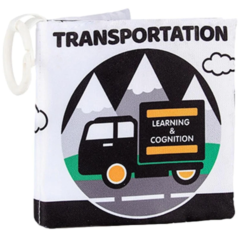 بازی آموزشی سمید مدل کتاب حمام پارچه ای سوت دار طرح وسایل نقلیه