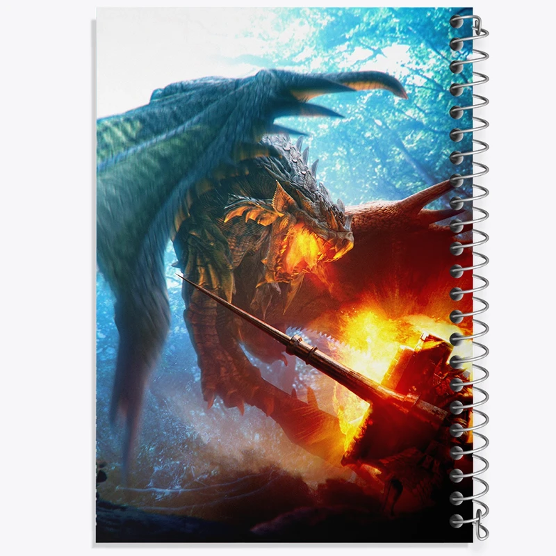دفتر مشق 100 برگ خندالو طرح بازی شکارچی هیولا (Monster Hunter) کد 33264