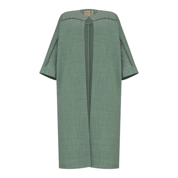 مانتو زنانه السانا مدل یاراد کد 211011 رنگ سبز مغز پسته‌ای