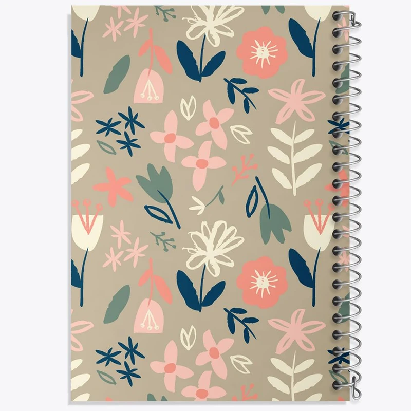 دفتر شطرنجی 50 برگ خندالو طرح گل گلی کد 29007