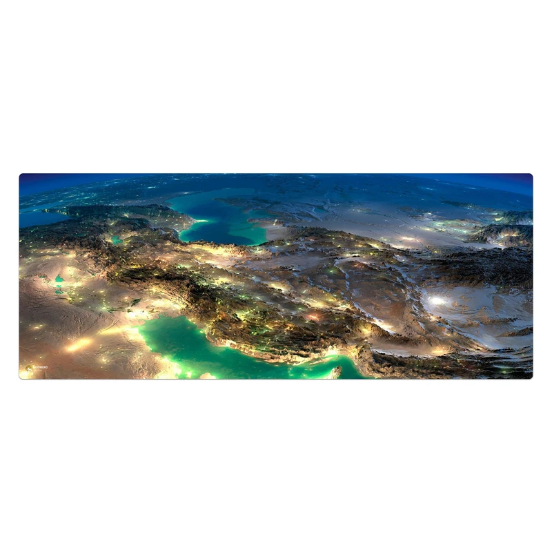 ماوس پد هومرو مدل HX241 طرح خلیج فارس ایران سایز 40x100 سانتی‌متر